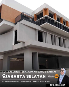 Disewakan Bangunan Baru 3 Lantai di Cilandak Jakarta Selatan