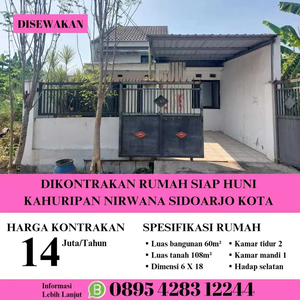 Disewakan rumah lokasi kahuripan nirwana sidoarjo kota