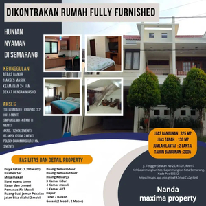 Disewakan rumah mewah furnished dekat akpol