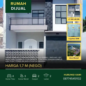 DP Ringan. Rumah sebelah utara Monjali SHM Jogja