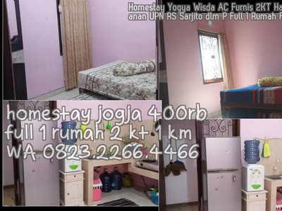 Homestay Yogya Wisda AC Furnis 2KT Harian Bulanan UPN RS Sarjito dlm P