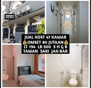 JUAL KOS KOST KOSAN 47 KAMAR DI TAMAN SARI MANGGA BESAR JAKARTA BARAT