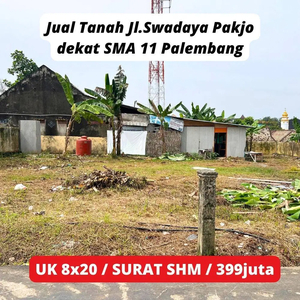 jual tanah kavling murah dekat SMA 11 Palembang area pakjo