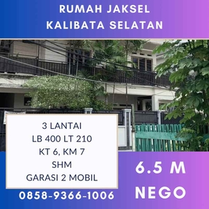 Rumah Jaksel Jakarta Selatan Kalibata Strategis 3 Lantai Cakep