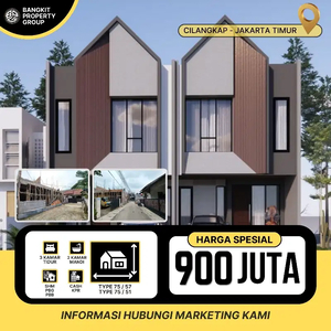 Rumah Modern Minimalist Dekat Tol JORR Setu Jakarta Timur