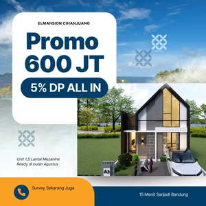 Rumah Modern PROMO KPR DP 5% ALL IN 1,5 LT Cihanjuang dekat cimahi