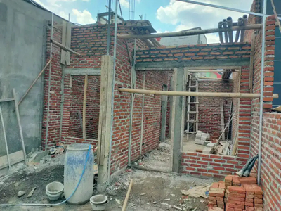 Rumah progres pembangunan di pedurungan Semarang