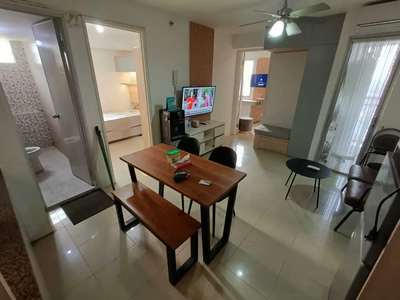 Sewa 3BR furnished modif jadi 2BR apartemen Bassura City Jakarta