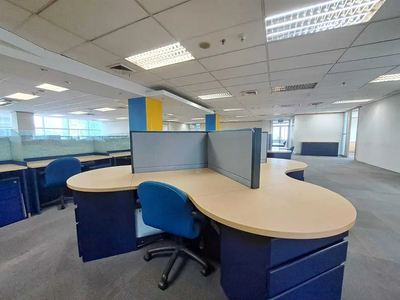 Sewa Kantor Full 1 Lt Furnish 1058 m2 di Menara Caraka, Hrg Termurah