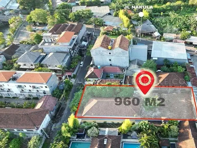 TANAH 960 M2 DI AREA BISNIS JL. NAKULA LEGIAN KUTA - HARGA 1,480 M/ARE