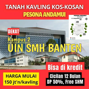 Tanah Kavling Kost Kampus UIN Banten ( Palima )