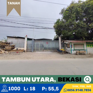 Tanah Murah Bonus Bangunan Tambun Utara, 15 m menit ke Stasiun Bekasi