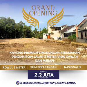 Tanah Murah Jogja Barat Dekat Jl Godean SHM Pekarangan Hanya 2 Jutaan