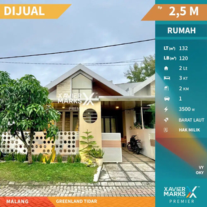 Termurah Dijual Rumah Furnished di Greenland Tidar Kota Malang