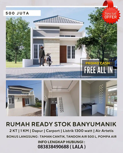 Unit Ready Blok C8 Type 38/75m² Hook Villa Dawung Banyumanik