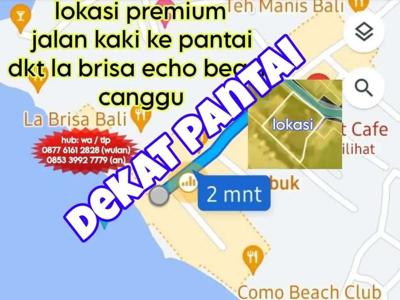 500m2 Jalan Kaki ke Pantai Batu Mejan Bolong Echo Beach Canggu Kuta