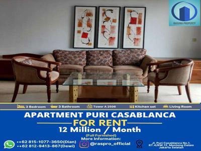 Apartment Puri Casablanca, For Rent , 2 Br, Full Furnished, Bagus