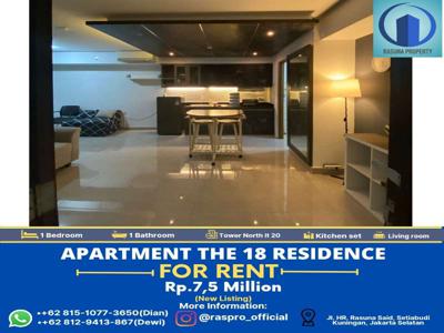 Apartment The 18 Residence, For Rent, 1 Br, Full Furnished, Bagus