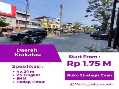 Dijual Ruko Jalan Krakatau Cocok Untuk Usaha Strategis