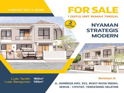 Dijual Rumah Baru 2 Lantai di Perumahan Bukit Nusa Indah