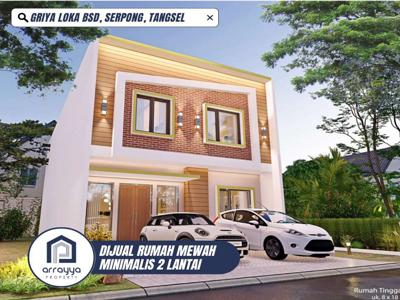 Dijual Rumah Baru Minimalis Mewah Depan Taman Griya Loka BSD City