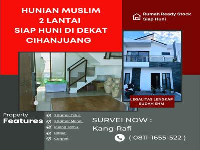 DIJUAL RUMAH CIHANJUANG ATAS 2 LANTAI SIAP HUNI LOKASI STRATEGIS