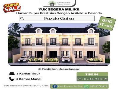 DIJUAL RUMAH FAZZIO GATSU HUNIAN NYAMAN STRATEGIS DIKOTA MEDAN