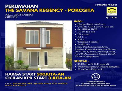 Dijual Rumah The Savana Regency Gresik Porosita start 500 jutaan