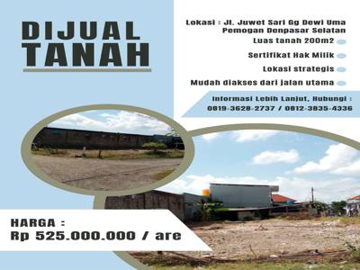 Dijual Tanah di Daerah Pemogan Denpasar Selatan