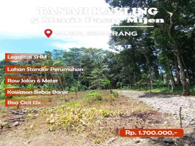 Dijual Tanah Kavling Mijen SHM Bayar Angsur 12x 3 Menit Pasar Mijen