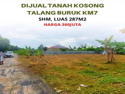 Dijual tanah murah siap bangun lokasi tl buruk km 7