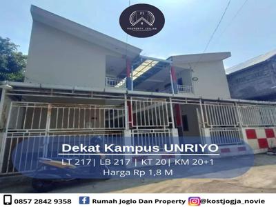 Jual Kost Murah Meriah 20 Kamar Strategis Kampus UPN UII Ekonomi