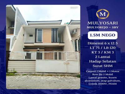 Jual Rumah Tingkat Mulyosari Surabaya Timur Dkt Dharmahusada Sutorejo