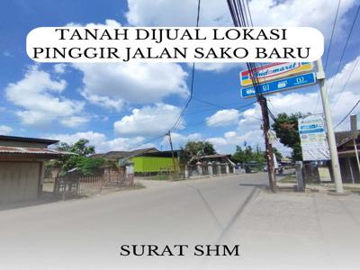 Jual tanah dan indomaret pinggir jalan kawasan sako baru palembang