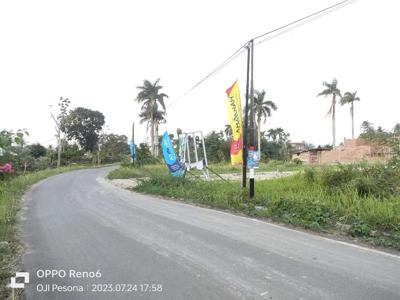 Kavling pinggir jalan aspal lokasi pasar Komarudin bandar Lampung