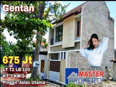 Rumah Baru Murah 2 Lantai Solo - Gentan Dekat Jalan Mangesti