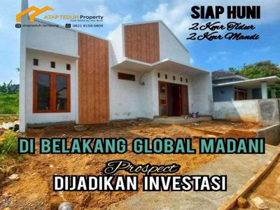 Rumah Modern 2 Kmr Tdr Dekat Sekolah Global Madani Bandar Lampung