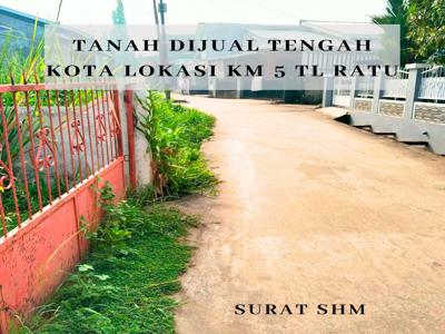 Tanah dijual tengah kota lokasi Km 5 talang ratu