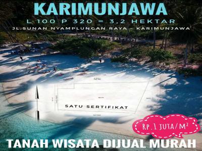 TANAH KARIMUNJAWA 3,2 H COCOK BUAT RESORT VILLA JEPARA PINGGIR JALAN