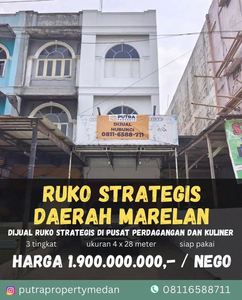 DIJUAL CEPAT RUKO STRATEGIS DAERAH MARELAN