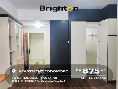 Apartment Podomoro Type Studio, Full Furnished - Tower Lincoln Lt. 18
