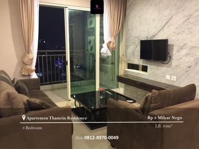 Dijual Apartement Thamrin Residence Full Furnished 3BR Lantai Tinggi