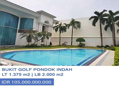 Dijual Rumah Mewah Bukit Golf Pondok Indah, Jakarta Selatan