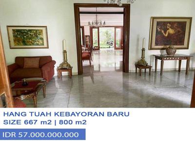 Dijual Rumah Siap Huni di Jl Hang Tuah, Kebayoran Baru, Jaksel