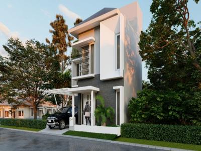 dijual villa 2 lantai private pool kota batu