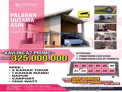ISTIMEWA Rumah Baru free design di Palagan Sleman only 300 Jt an