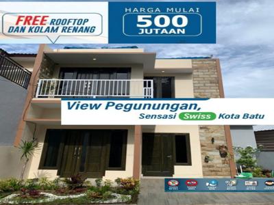 rumah 2 lantai kota batu view istimewa