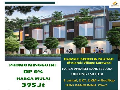 Rumah keren 3 Lantai di Islamic Village Karawaci, Tanpa DP & Biaya2