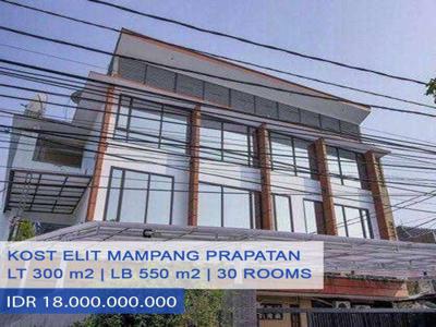 Rumah Kost Elite 30 Kamar di Jl Mampang Prapatan, Jakarta Selatan