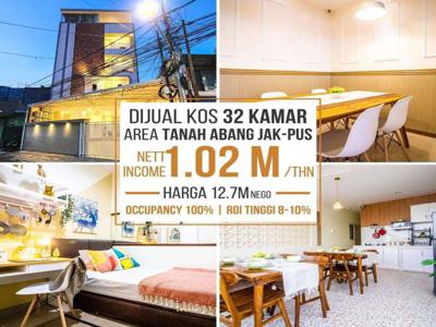 Rumah Kost Income Menarik 32 Kamar di Tanah Abang, Jakarta Pusat